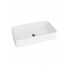 Umywalka nablatowa biały mat 60x34 - Lavita Pasana White Mat